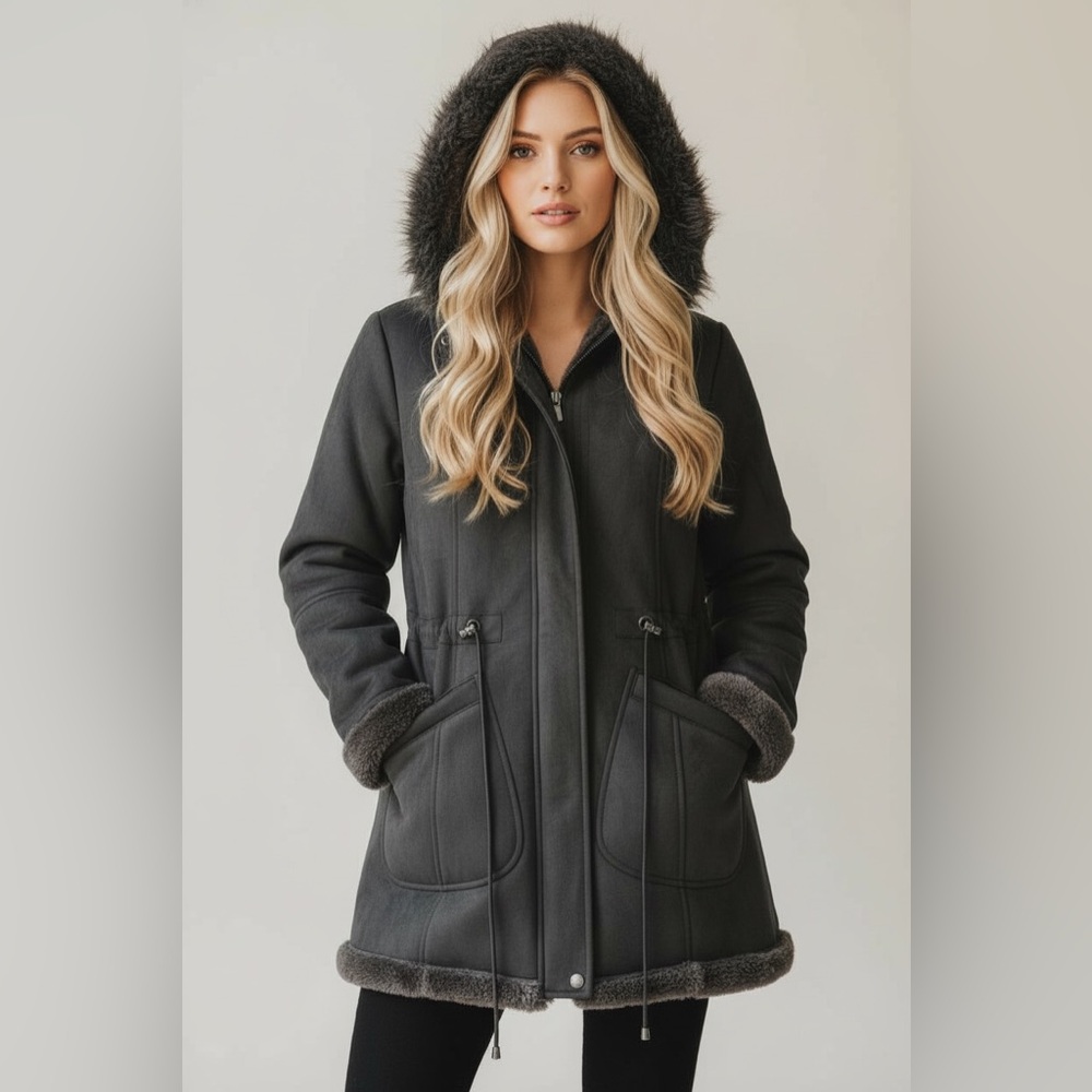 Weatherproof Faux Fur-Trimmed Jacket